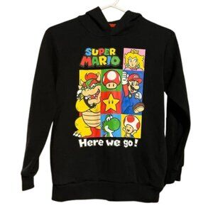 Nintendo Super Mario Youth Boys‎ Graphic Hoodie Sweatshirt MEDIUM